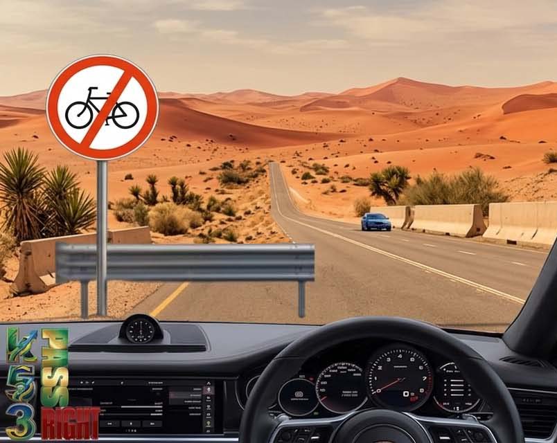 Pedal cycles prohibited sign example